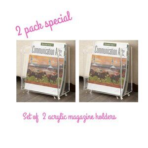 2 pack Acrylic magazine holders